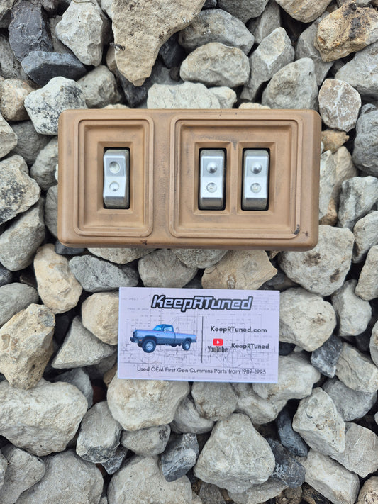 Power Door Lock Switch Bezel Drivers Side - Tan