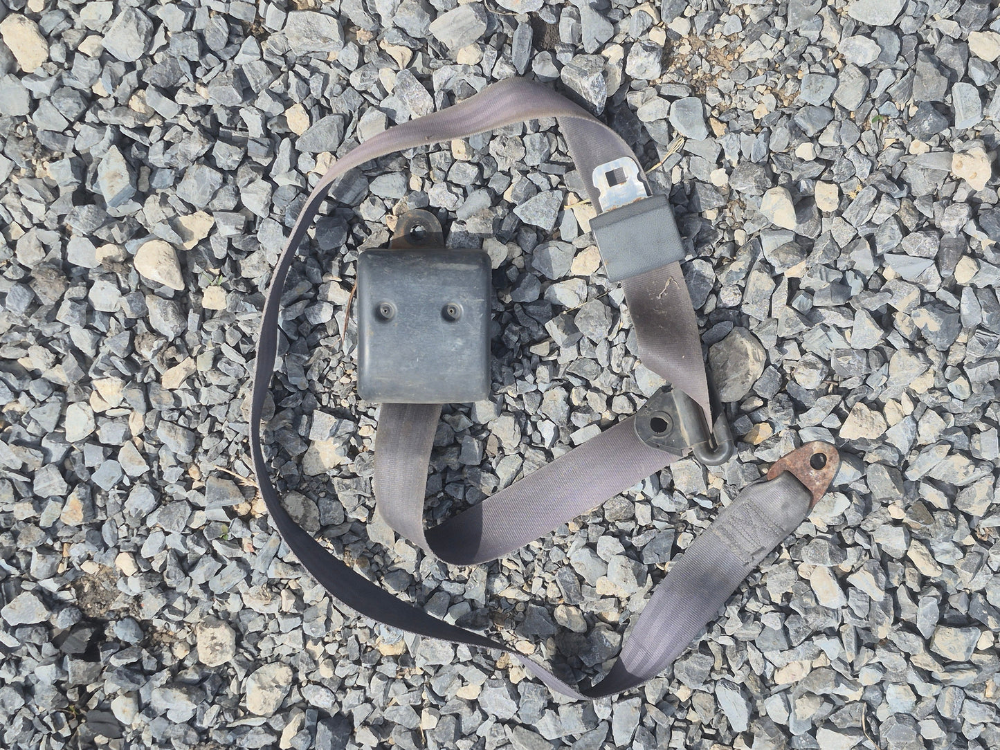 In Pillar Retractable Lap Seat Belt (Gray) 89-93 DODGE RAM 1ST GEN CUMMINS