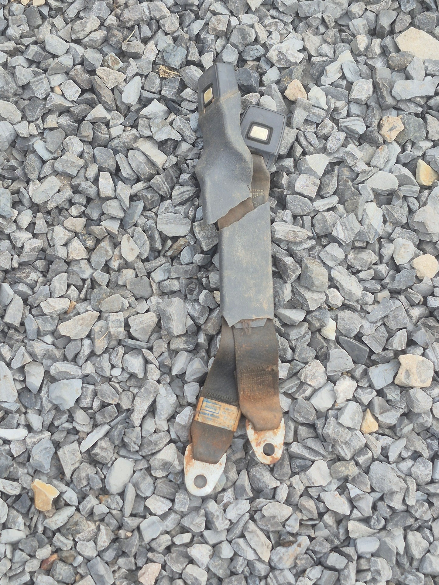 SEATBELT DOUBLE RECEIVER Gray 1989-1993 DODGE RAM 1ST GEN CUMMINS