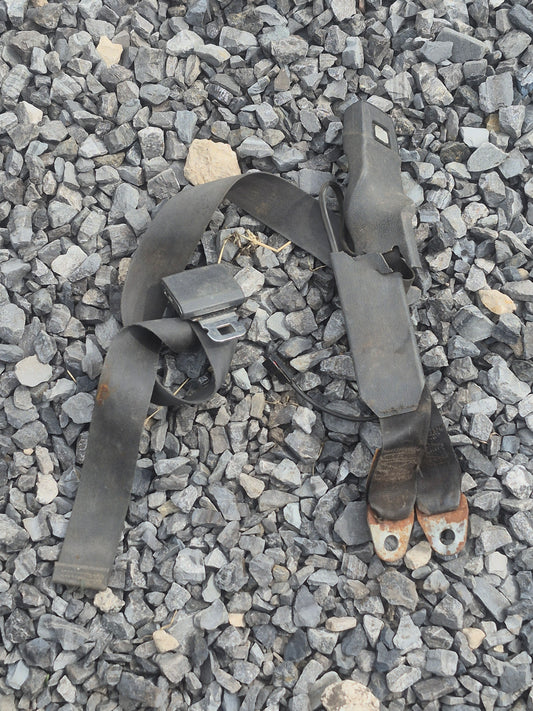 SEATBELT RECEIVER AND BELT - GRAY 1989-1993 DODGE RAM 1ST GEN CUMMINS