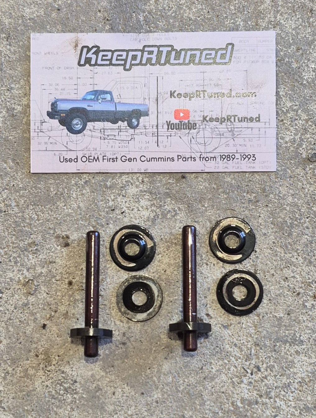 Fuel Injection Pump Timing Advance Spring Stud / Post with Washers Cummins VE (Set of 2)