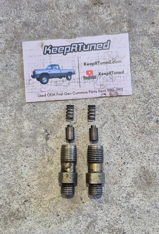 Fuel Injection Pump Outlet Double End Bolts w/ Springs Cummins VE (holds delivery valves) 91.5-93 Intercooled  (Set of 2)