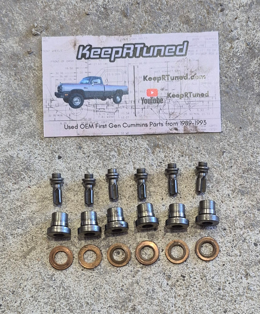 Fuel Injection Pump Delivery Valve & Sealing Copper Washers Cummins VE (set of 6)