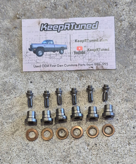 Fuel Injection Pump Delivery Valve & Sealing Copper Washers Cummins VE (set of 6)