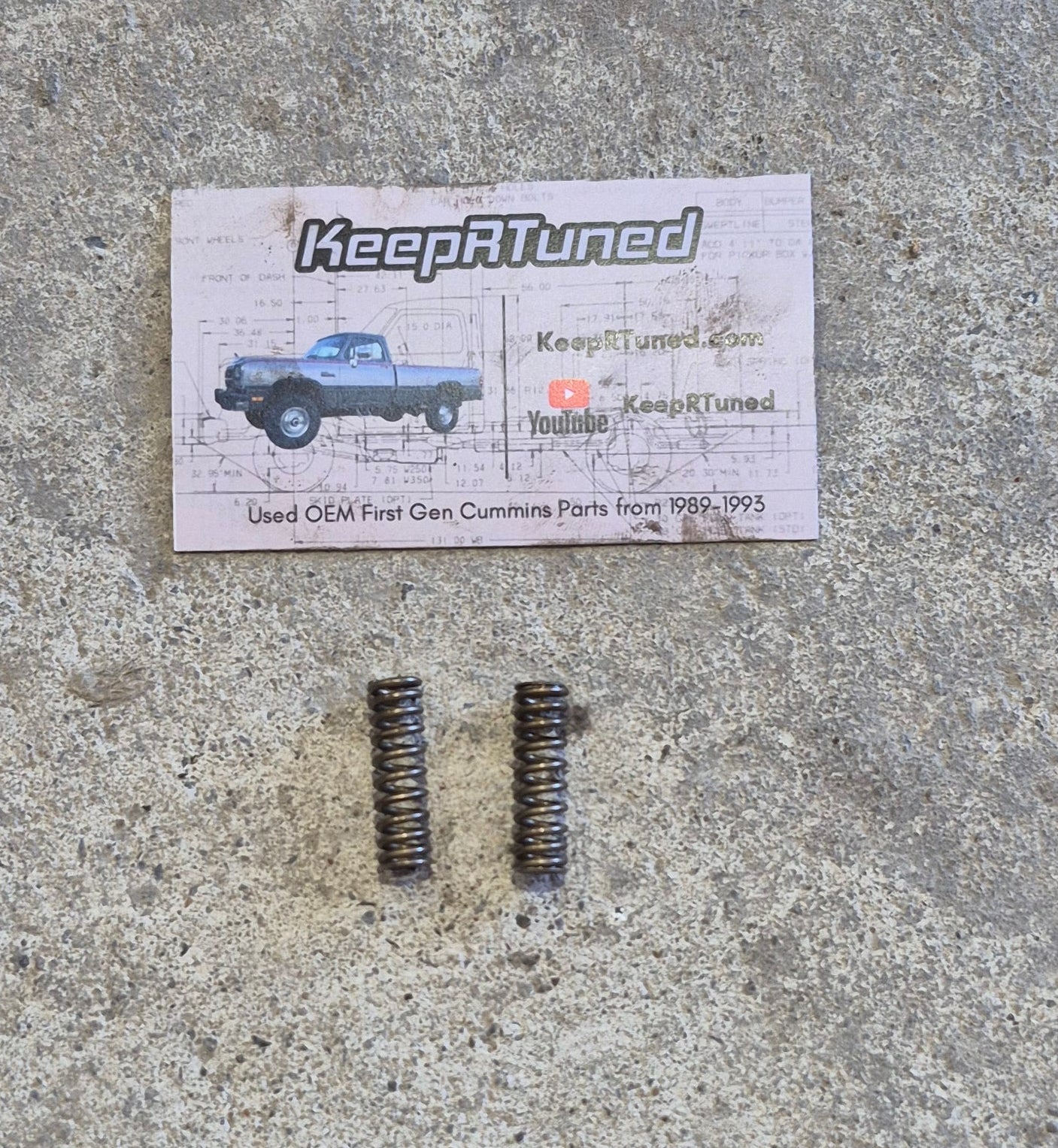 Fuel Injection Pump Compression Springs (2) Cummins VE