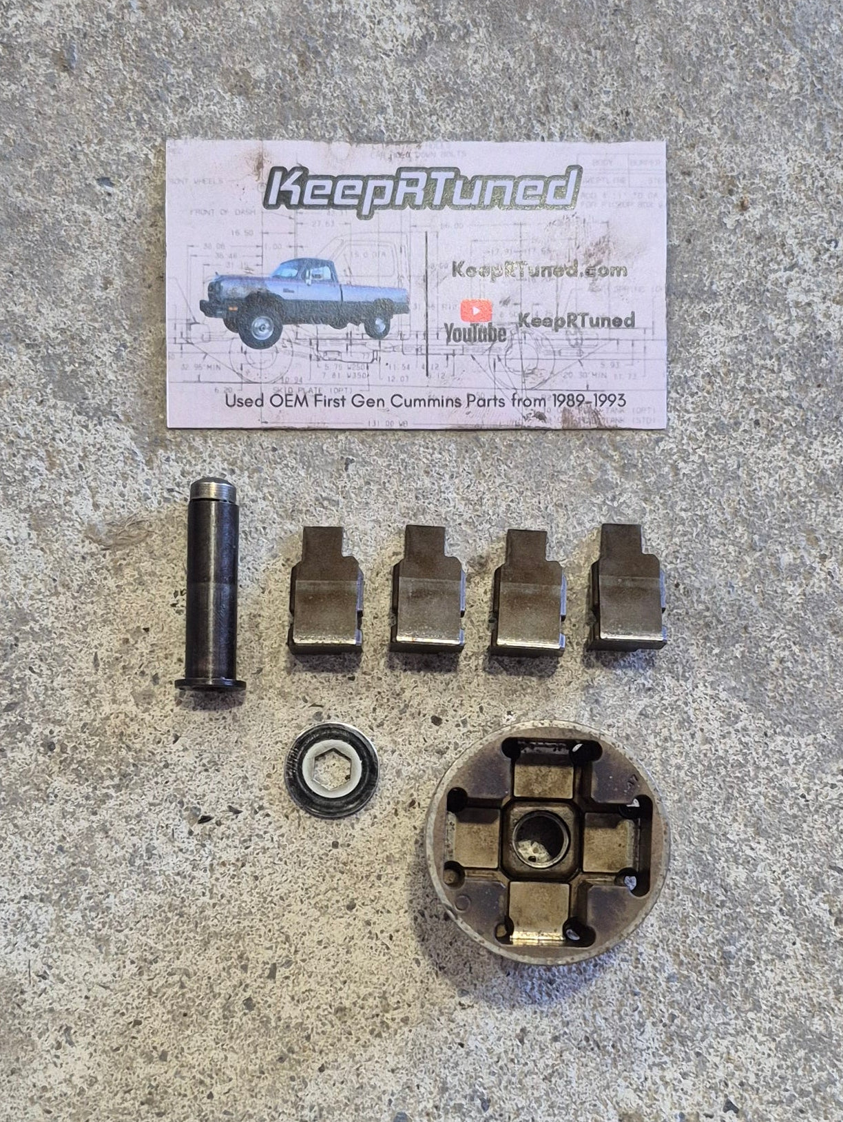 Fuel Injection Pump Flyweight, Flyweight Assembly, Shim Ring, Sliding Sleeve, and Sealing Cap Cummins VE