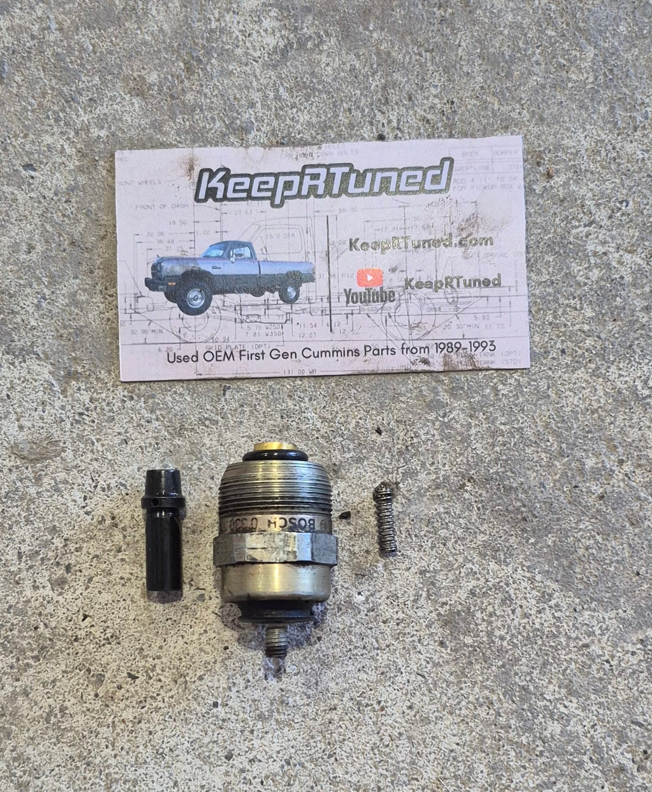 Fuel Injection Pump Shut Off Solenoid w/ Plunger & Spring Cummins VE (untested)