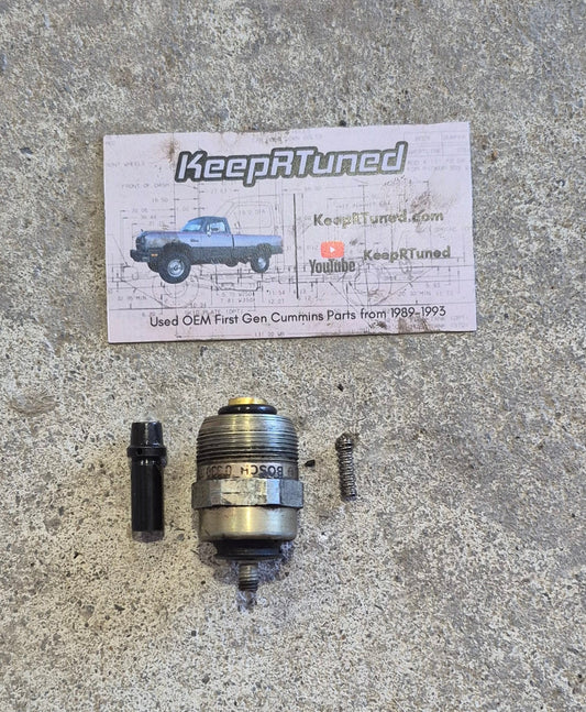 Fuel Injection Pump Shut Off Solenoid w/ Plunger & Spring Cummins VE (untested)