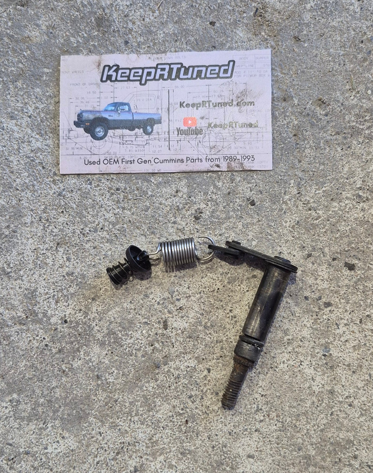 Fuel Injection Pump Fulcrum Spring Assembly w/ Shaft Cummins VE