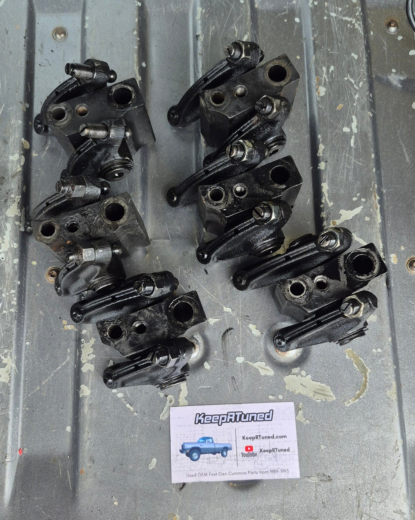 OEM Cummins Rocker Arm Assembly 1989-1998 12 Valve Dodge Ram Diesel 5.9L 6BT (Set of 6)