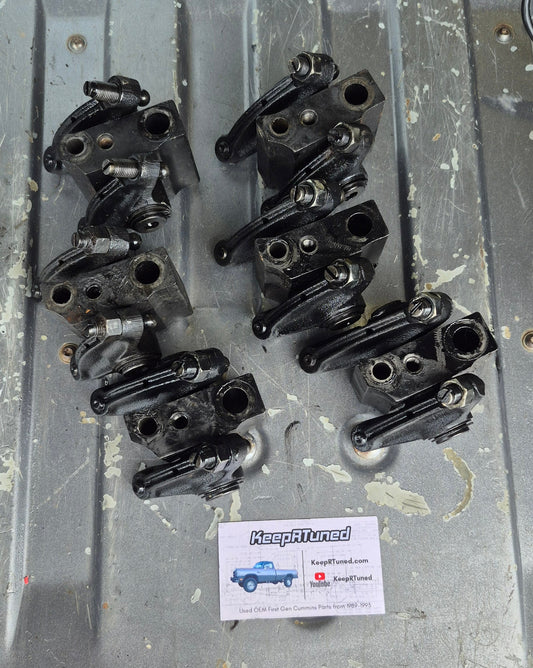 OEM Cummins Rocker Arm Assembly 1989-1998 12 Valve Dodge Ram Diesel 5.9L 6BT (Set of 6)
