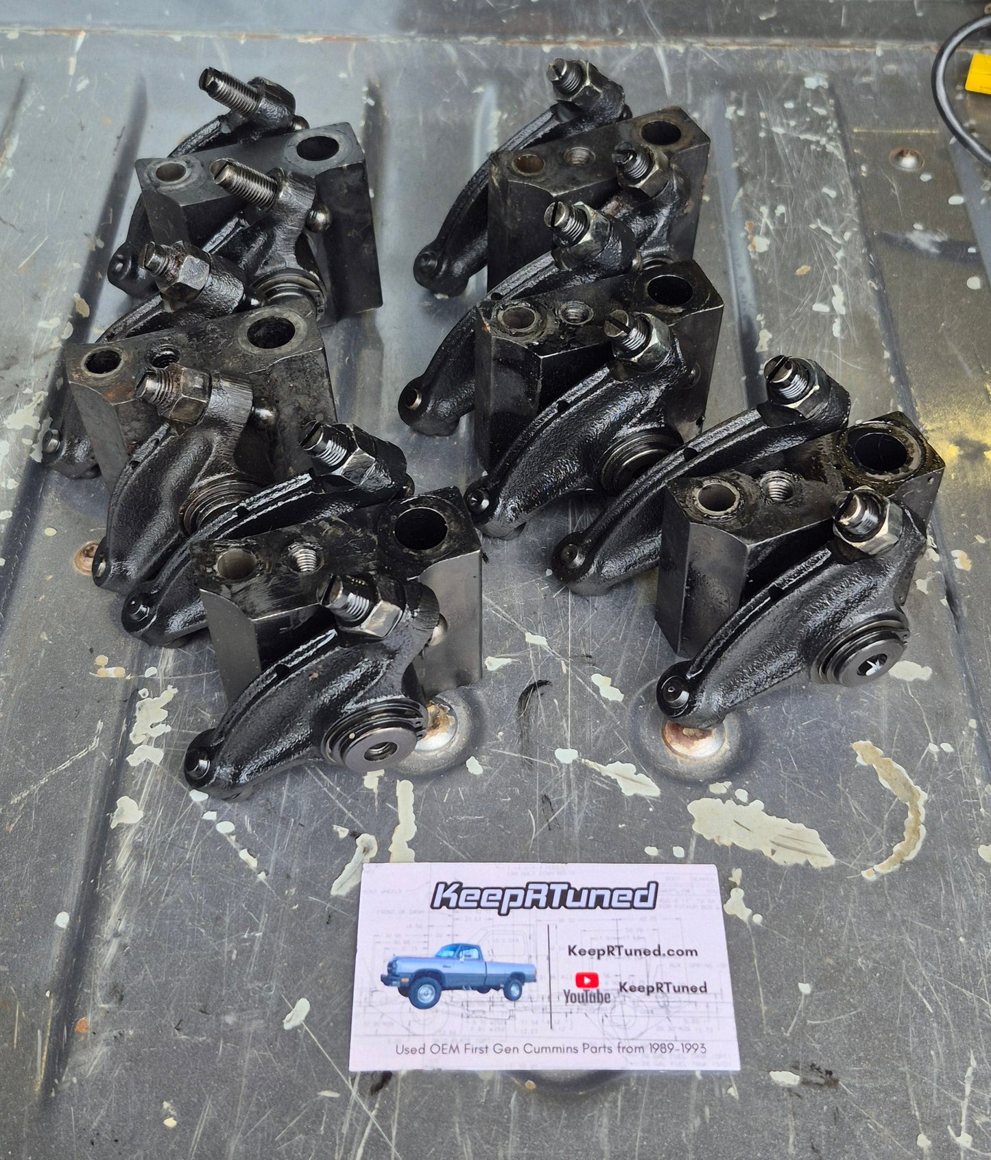 OEM Cummins Rocker Arm Assembly 1989-1998 12 Valve Dodge Ram Diesel 5.9L 6BT (Set of 6)