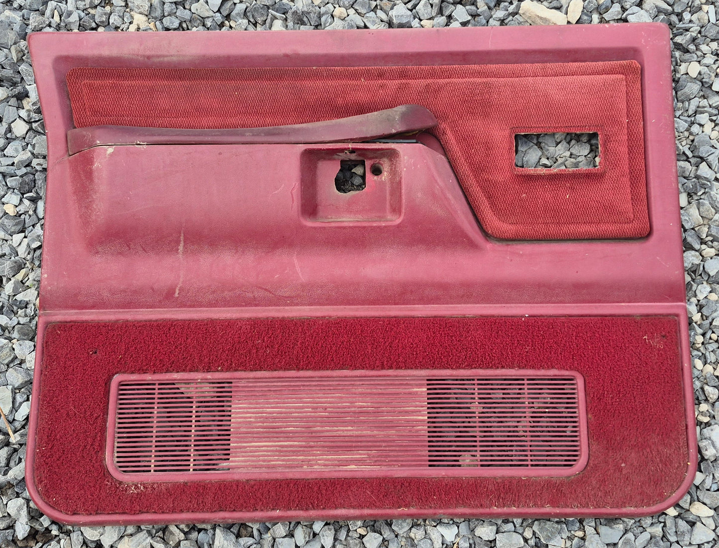 Door Panel Oxblood / Red Driver Automatic Window