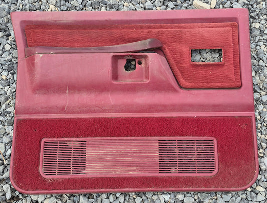 Door Panel Oxblood / Red Driver Automatic Window