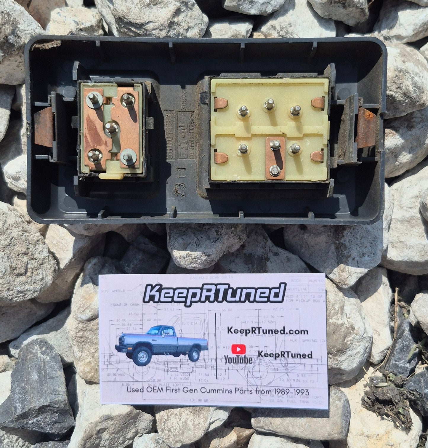 Power Door Panel - Door Lock Switch / Window Button Bezel + Buttons Grey Driver Side