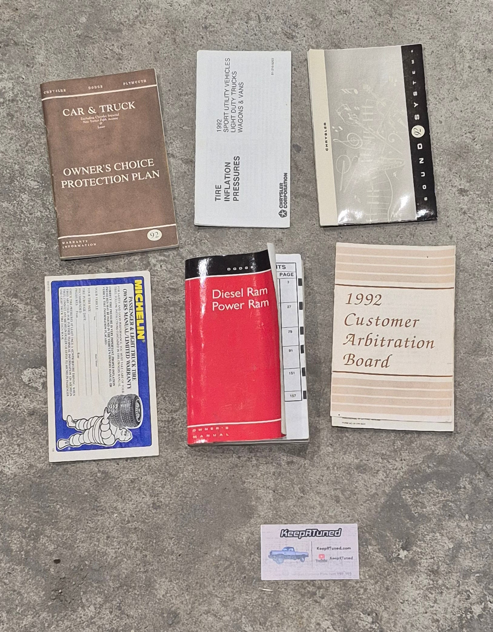 Owner's Manual And Owners Packet 1992 Dodge Diesel Power Ram 1st Gen C ...