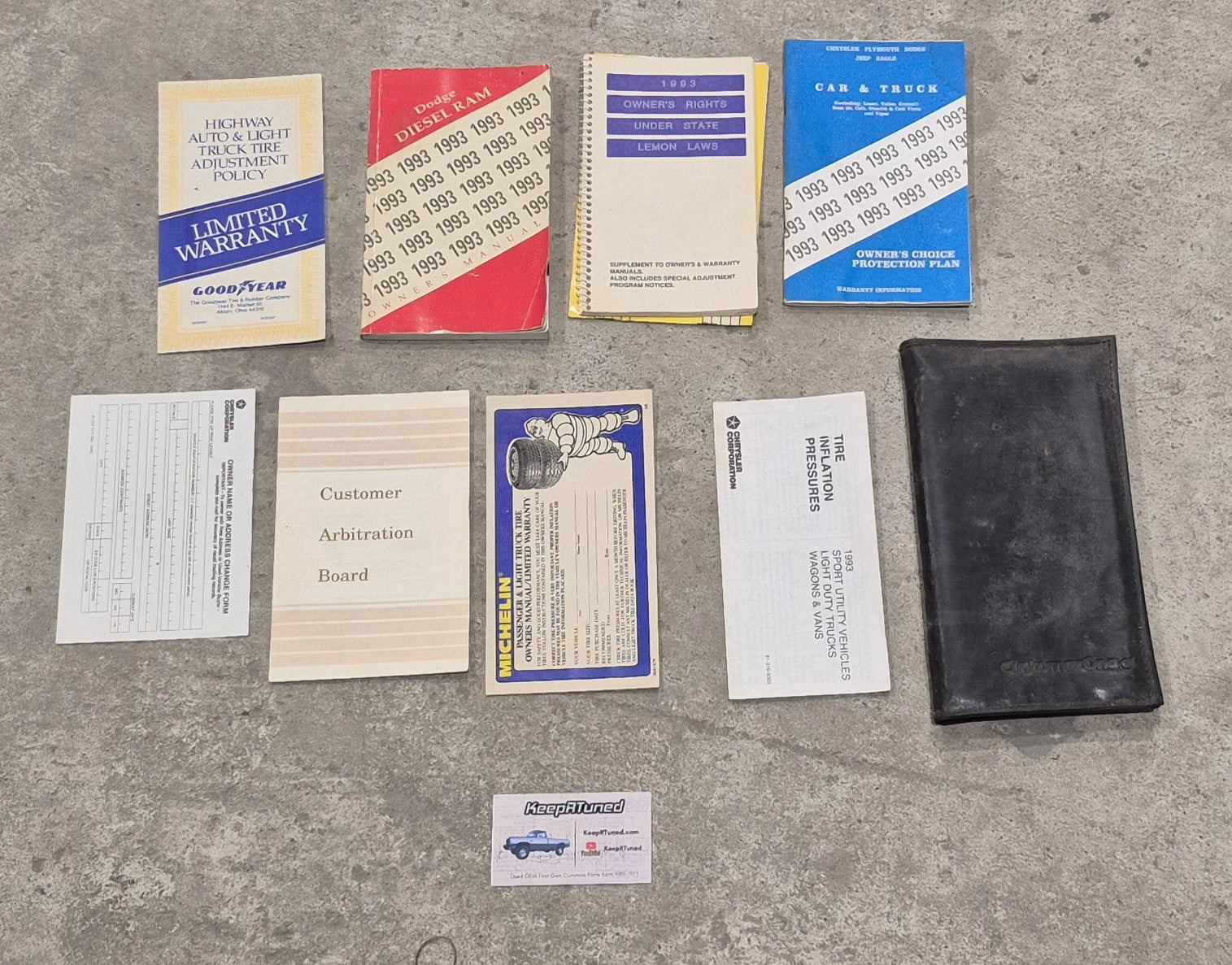 Owner's Manual And Owners Packet 1993 Dodge Ram Diesel 1st Gen Cummins ...