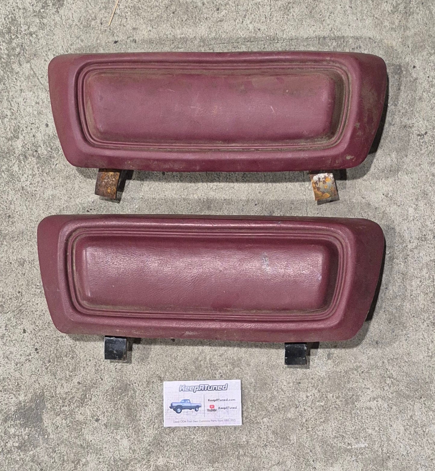 Club Cab Rear Jump Seat Back Rests - Red (pair)