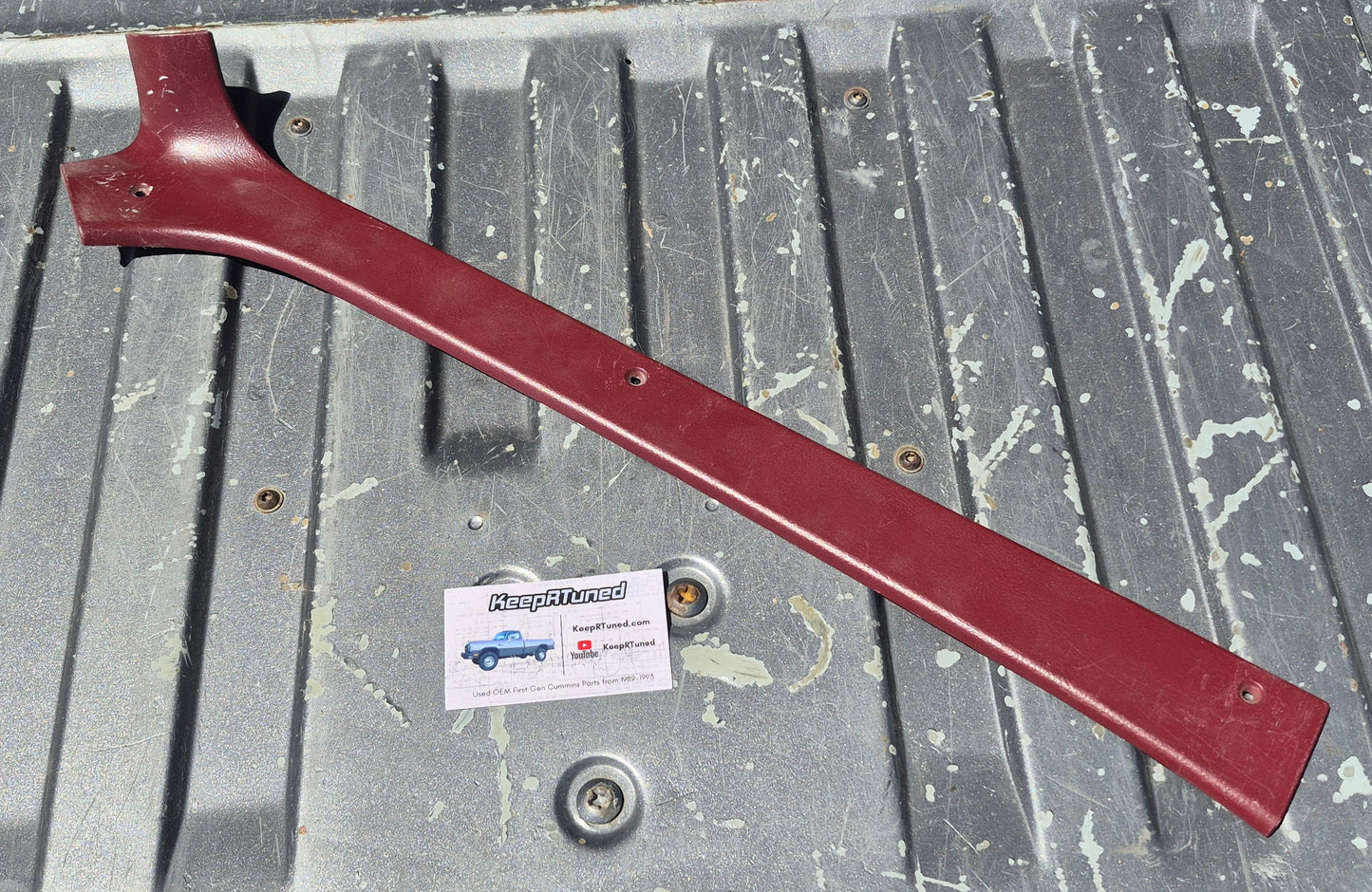 Headliner Trim (Above Passenger Door, Red) - Fiberglass