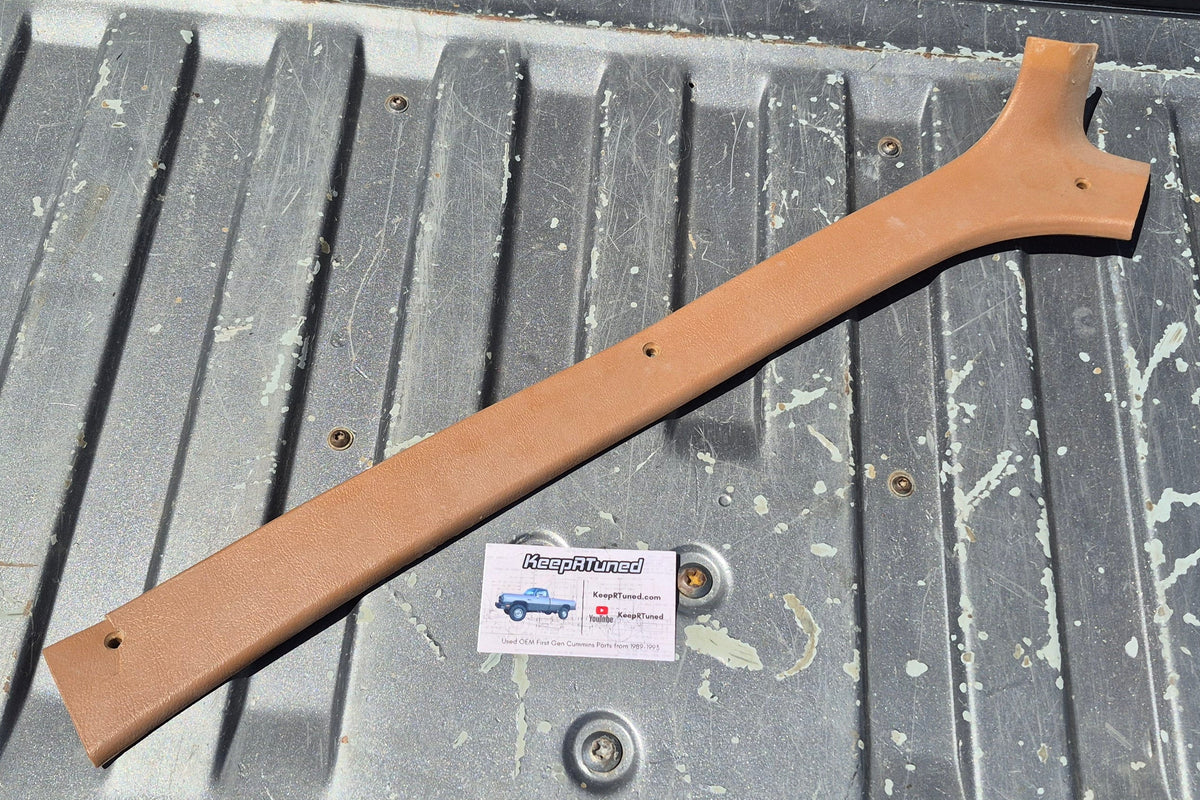 Headliner Trim Above Drivers Side - Tan 89-93 Dodge Ram 1st Gen Cummins