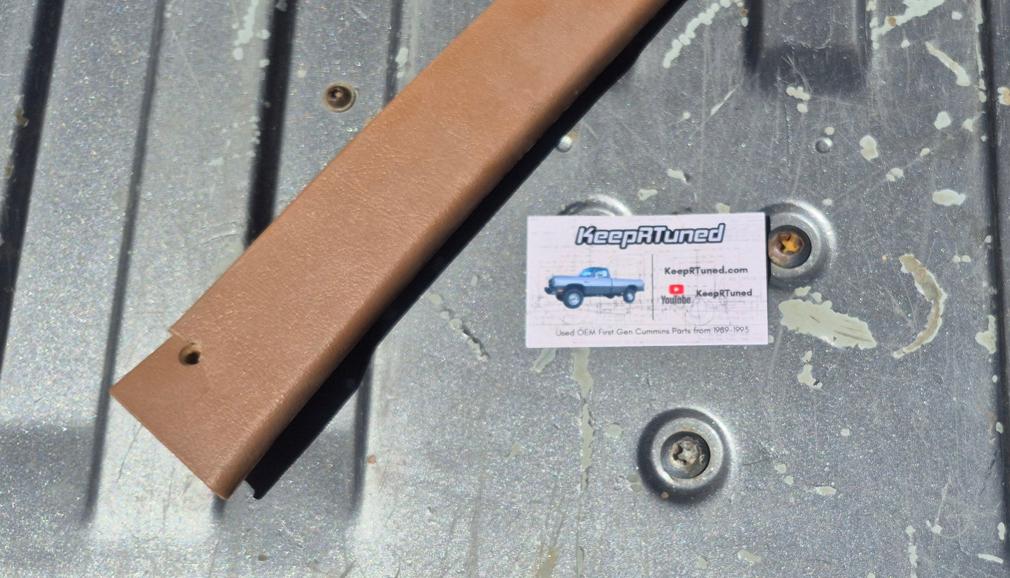Headliner Trim Above Drivers Side - Tan 89-93 Dodge Ram 1st Gen Cummins