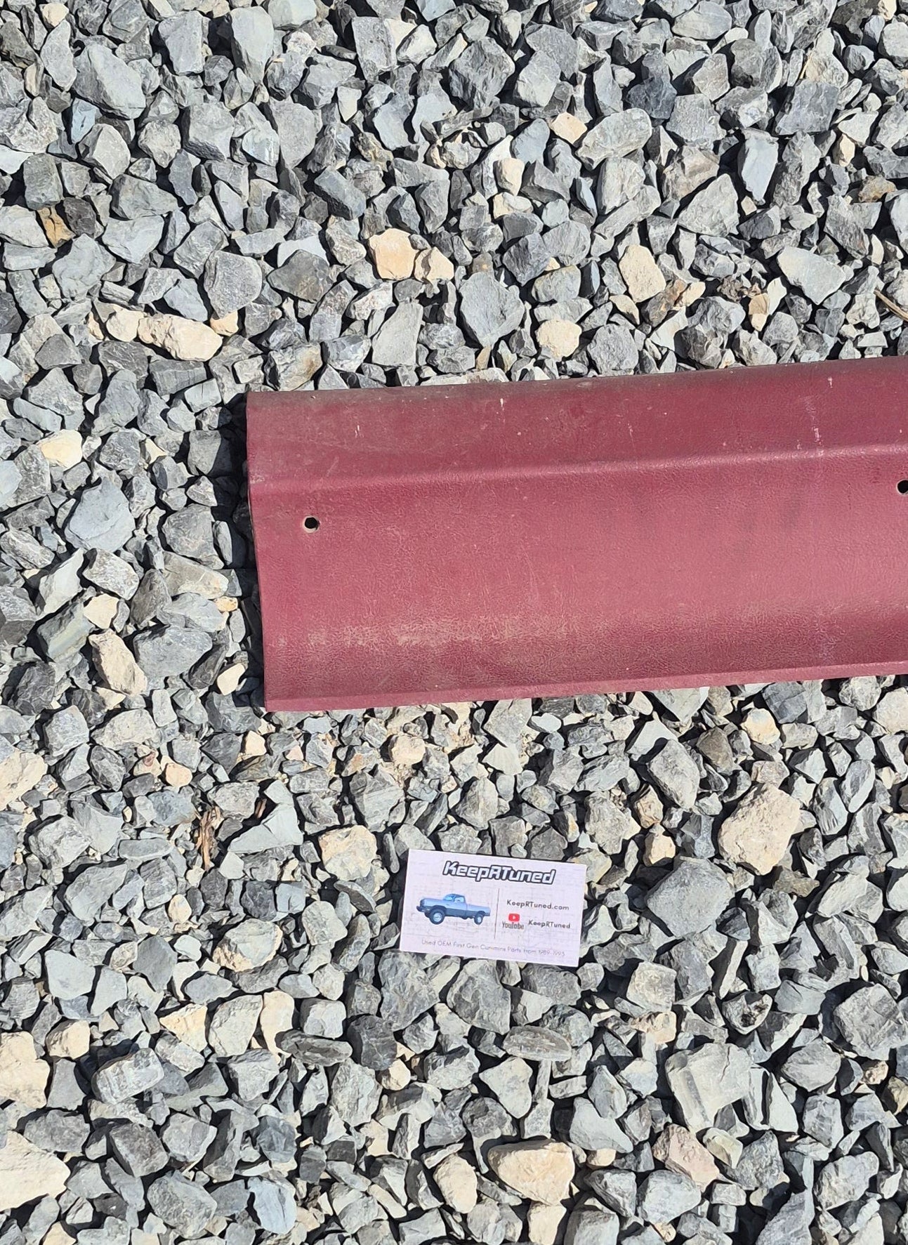 Trim Below Rear Window Red 89-93 Dodge Ram 1st Gen (Read)