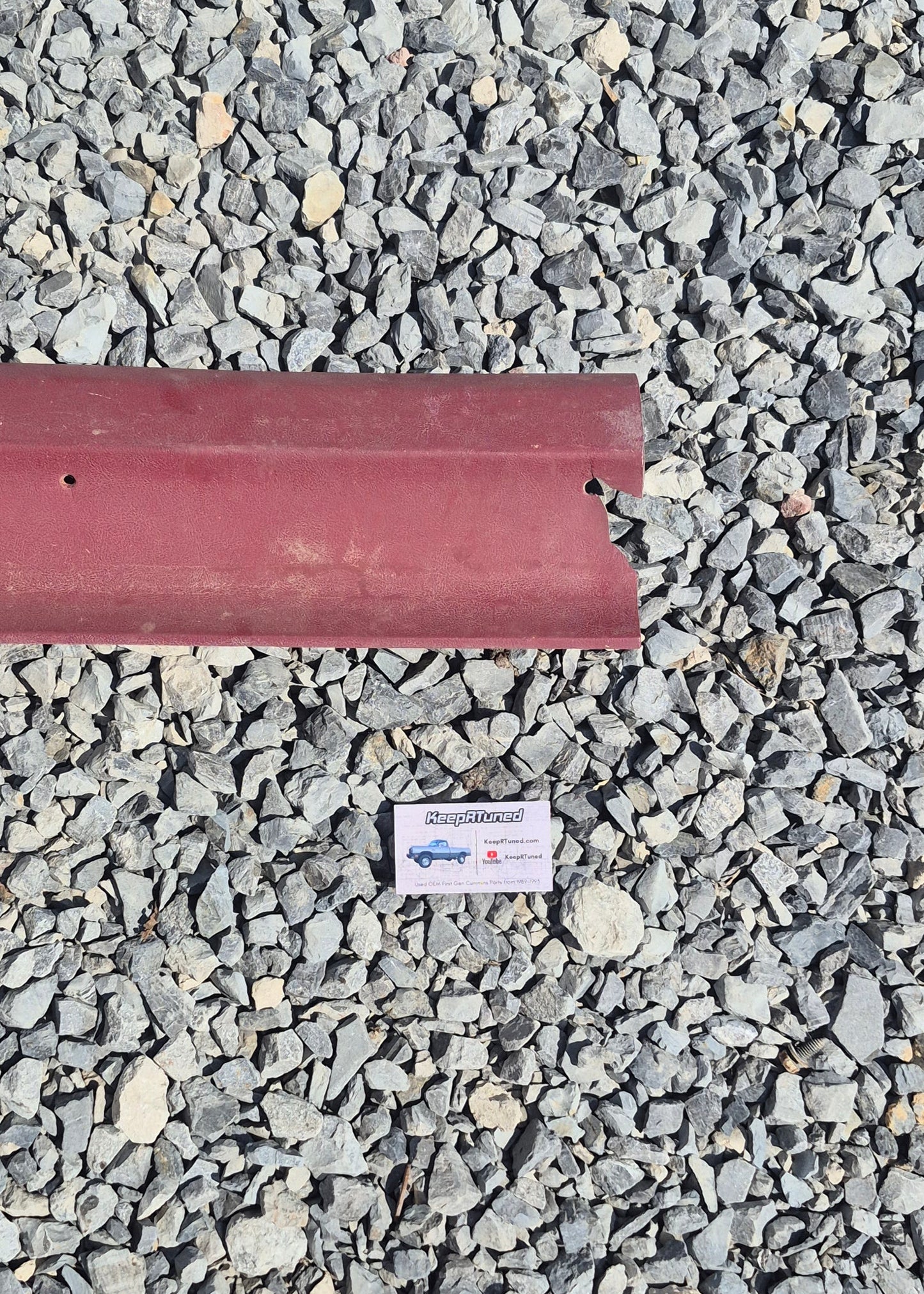 Trim Below Rear Window Red 89-93 Dodge Ram 1st Gen (Read)