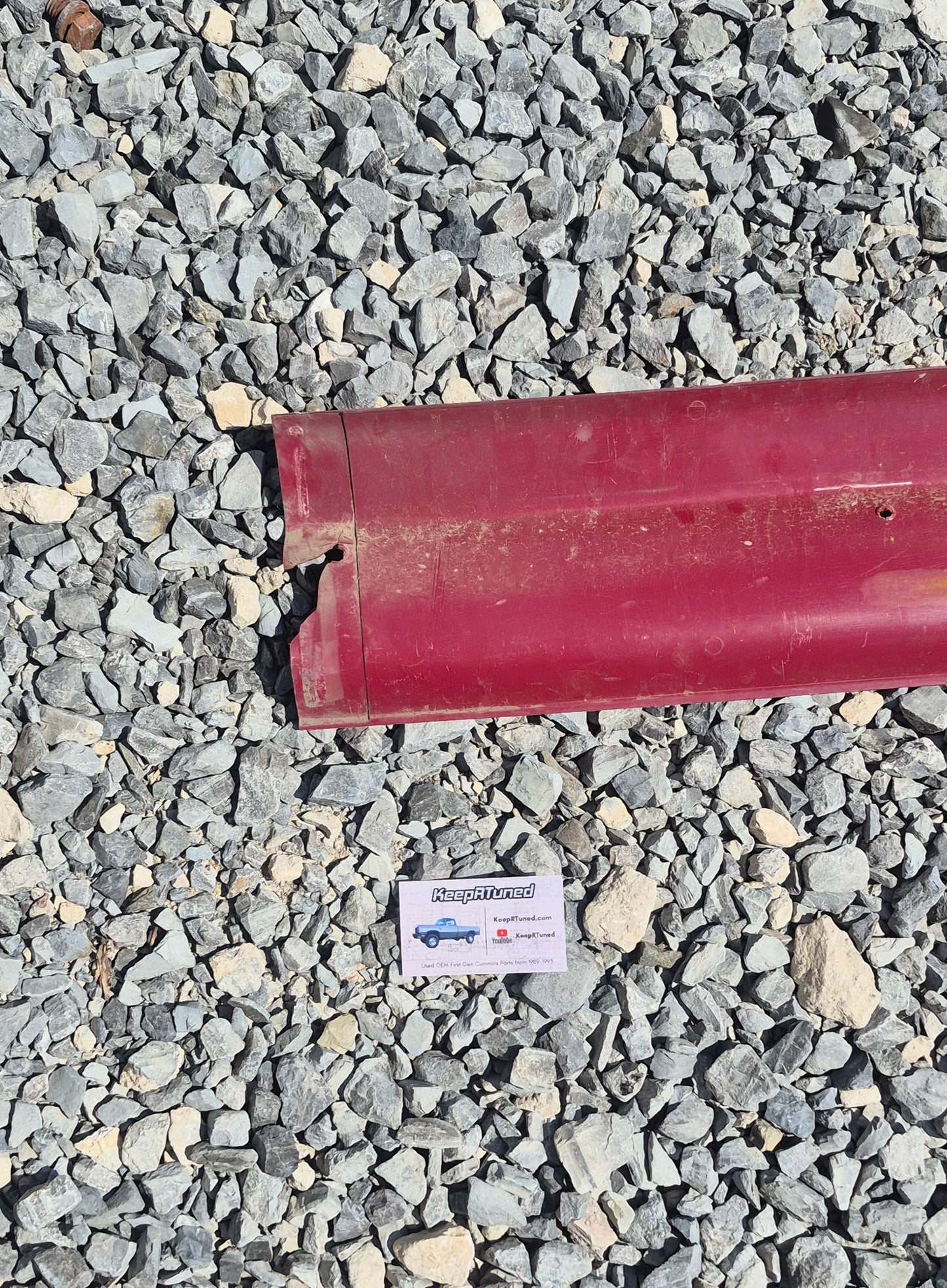 Trim Below Rear Window Red 89-93 Dodge Ram 1st Gen (Read)