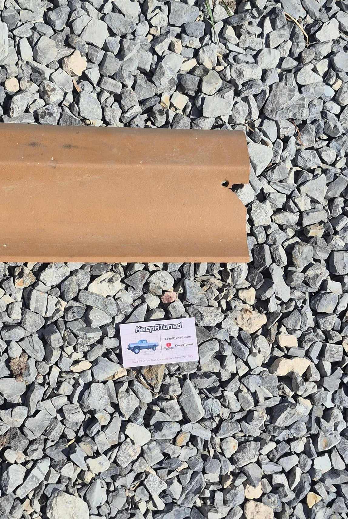 Trim Below Rear Window Tan 89-93 Dodge Ram 1st Gen (Read)