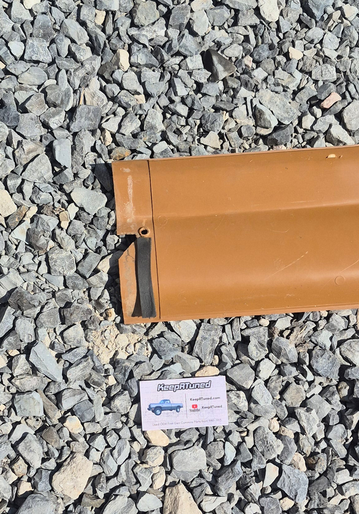 Trim Below Rear Window Tan 89-93 Dodge Ram 1st Gen (Read)