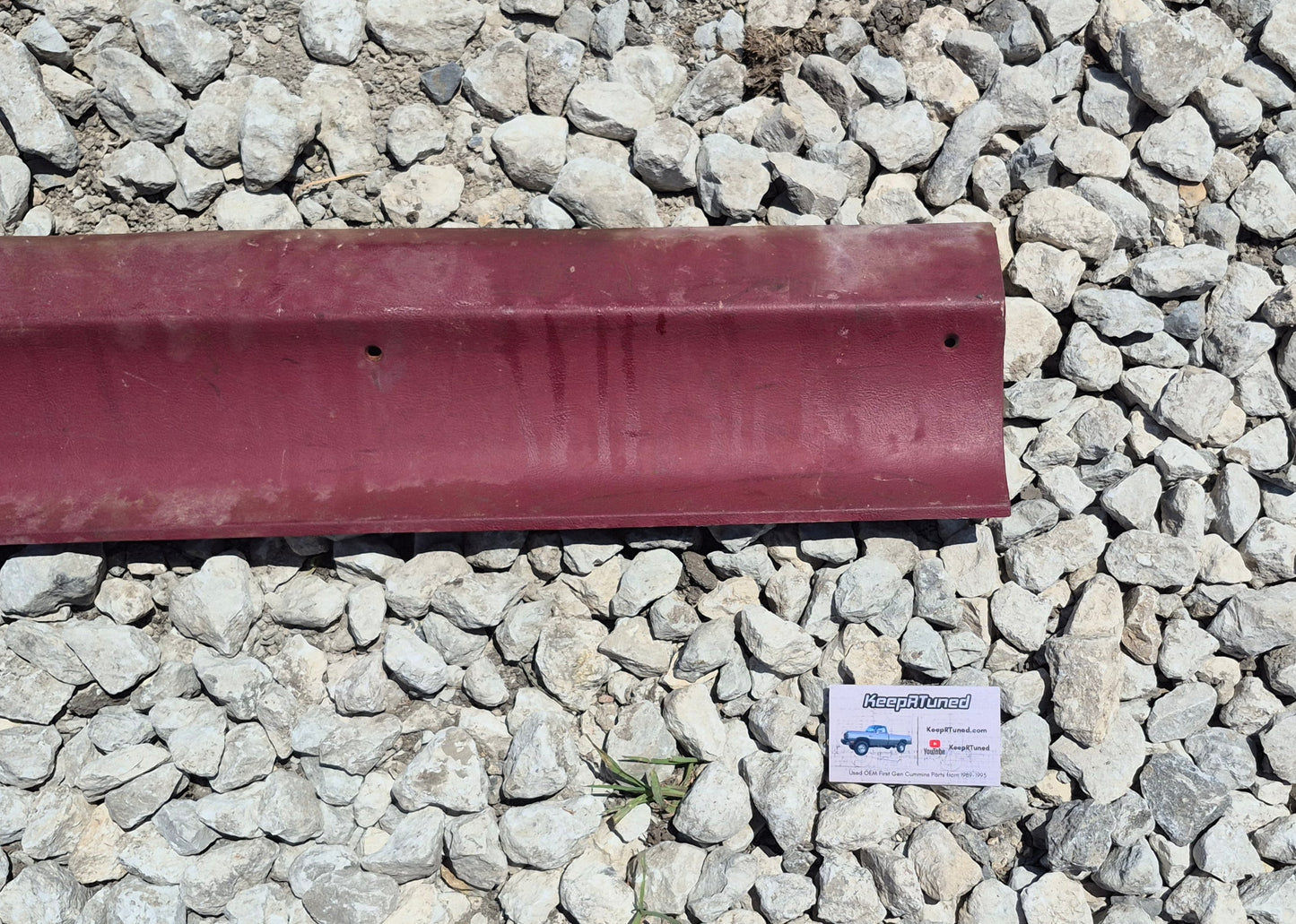 Trim Below Rear Window Red 89-93 Dodge Ram 1st Gen