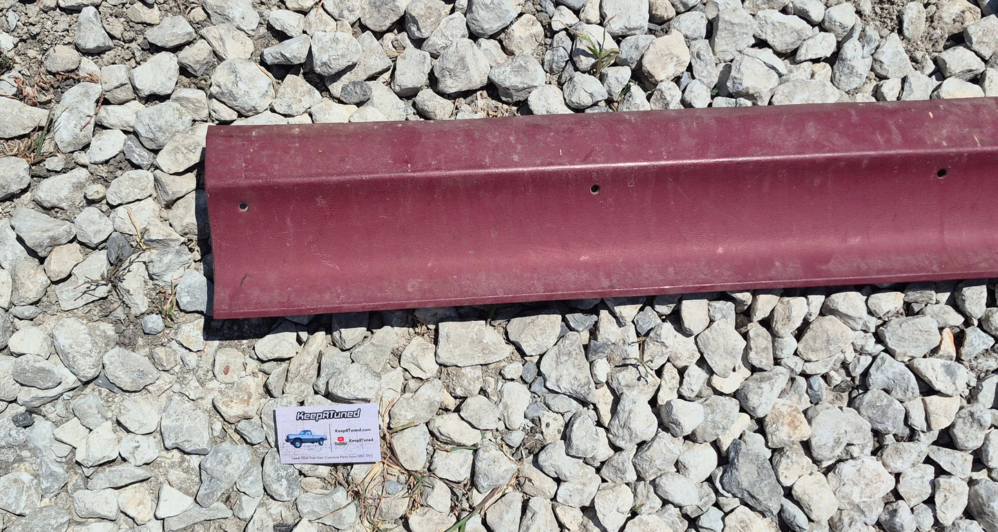 Trim Below Rear Window Red 89-93 Dodge Ram 1st Gen