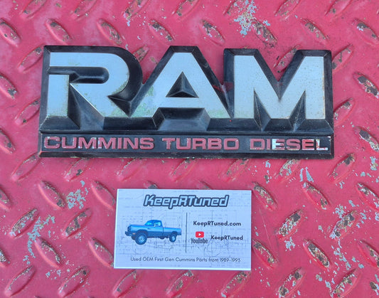 Emblem 1989-1990 2wd Dodge Ram D250 D350 Cummins