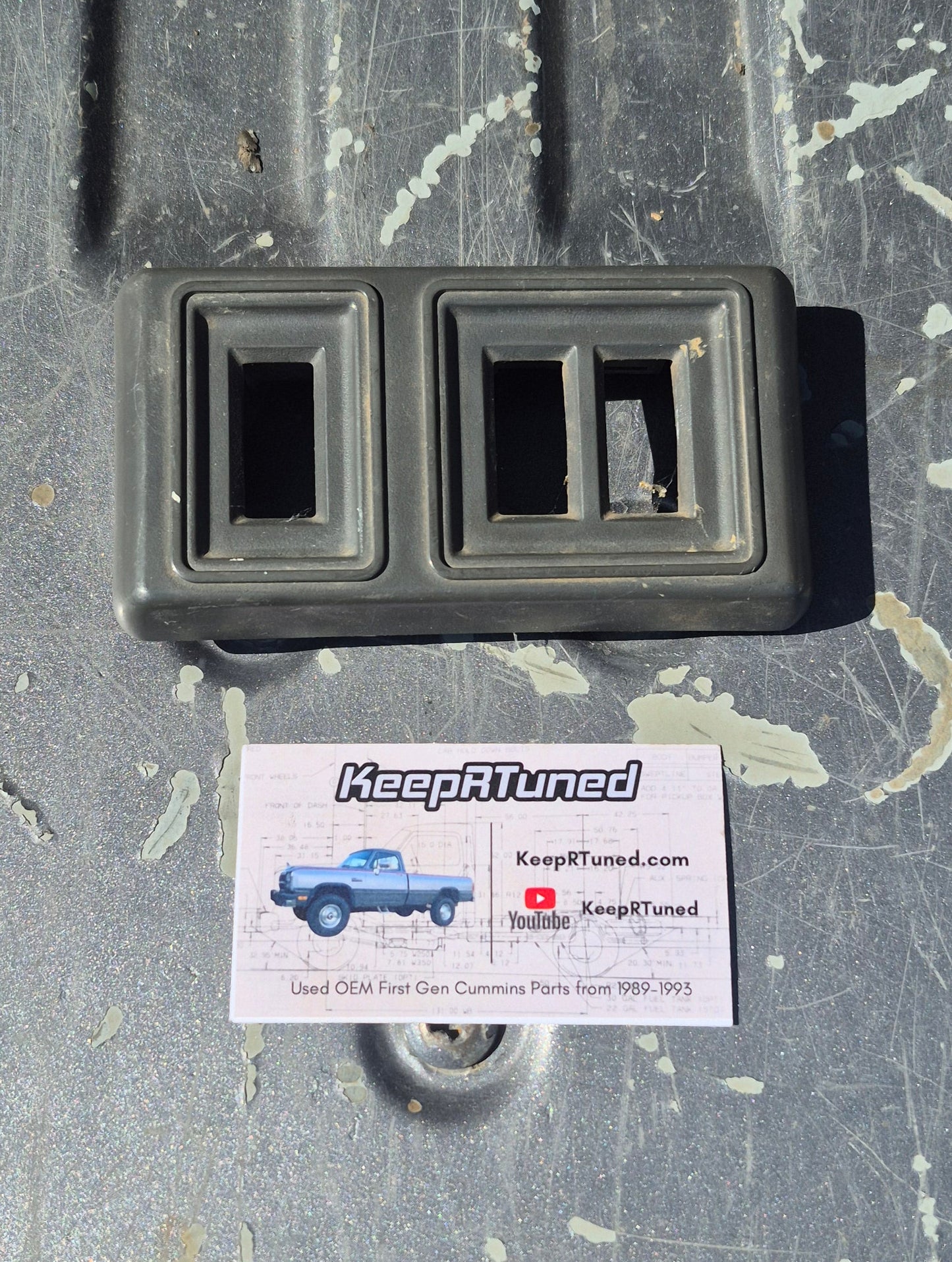 Power Door Lock Switch Bezel (Only) Passenger Side - Grey