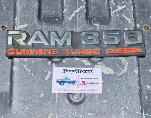 Emblem Ram 350 D350 1st Gen Cummins