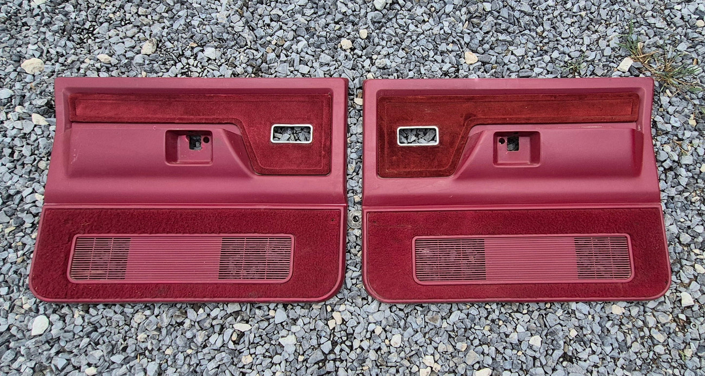 Door Panel Set Bright Red 1st Gen Dodge Ram Cummins Auto - VERY GOOD Condition