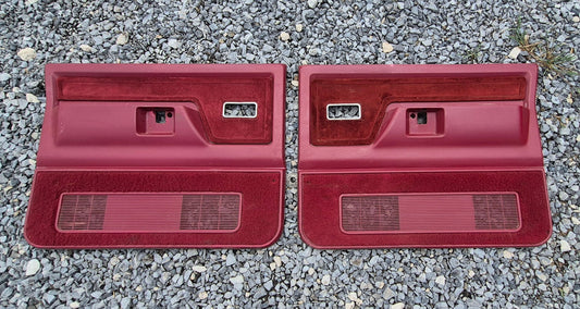 Door Panel Set Bright Red 1st Gen Dodge Ram Cummins Auto - VERY GOOD Condition
