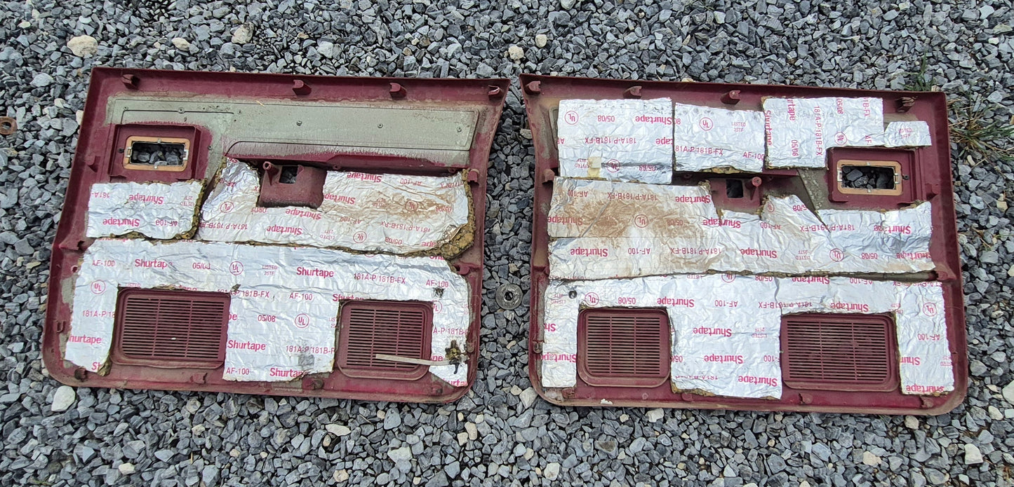 Door Panel Set Bright Red 1st Gen Dodge Ram Cummins Auto - VERY GOOD Condition