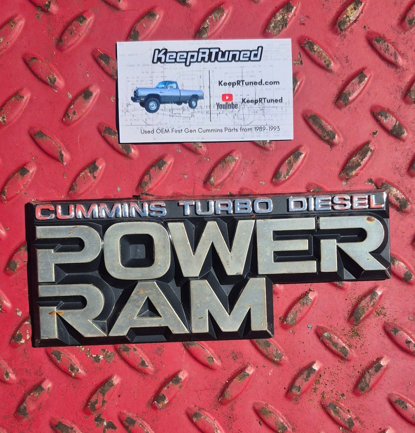 Power Ram Cummins Emblem 89-90 W250 W350 (Single)