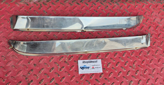 Aluminum Door Visor Pair First Gen Cummins Rain Guard Chrome Vent