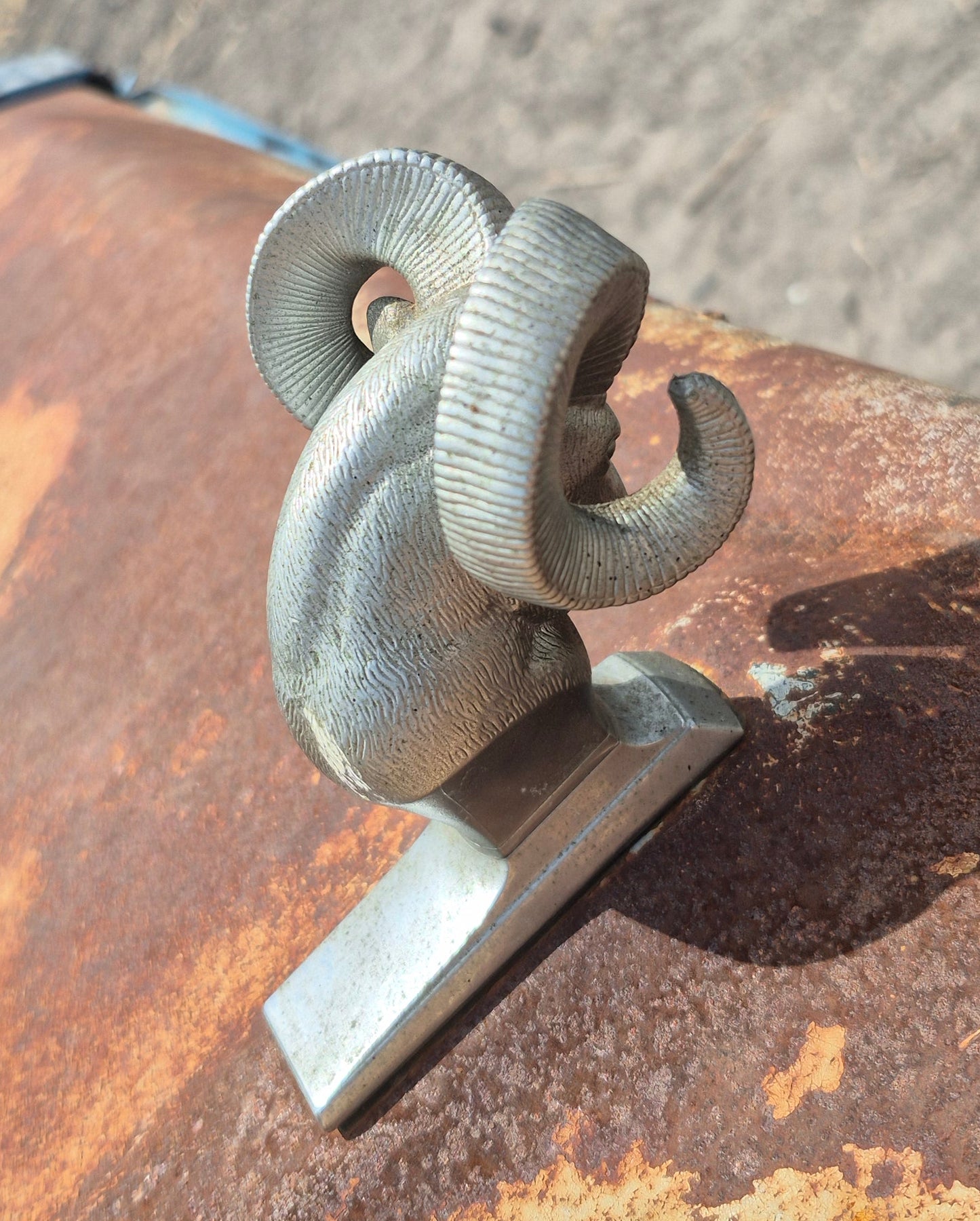 Rams Head Hood Ornament OEM (A) Used