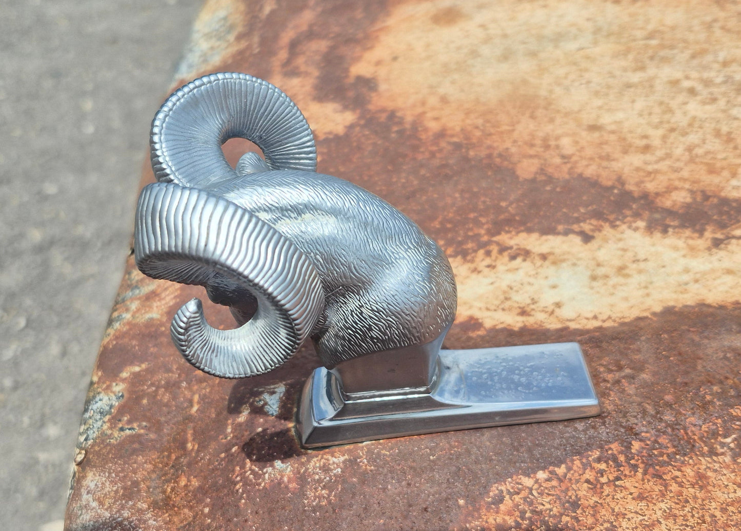 Rams Head Hood Ornament OEM (B) Used