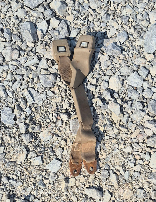 SEATBELT DOUBLE RECEIVER Tan 1989-1993 DODGE RAM 1ST GEN CUMMINS