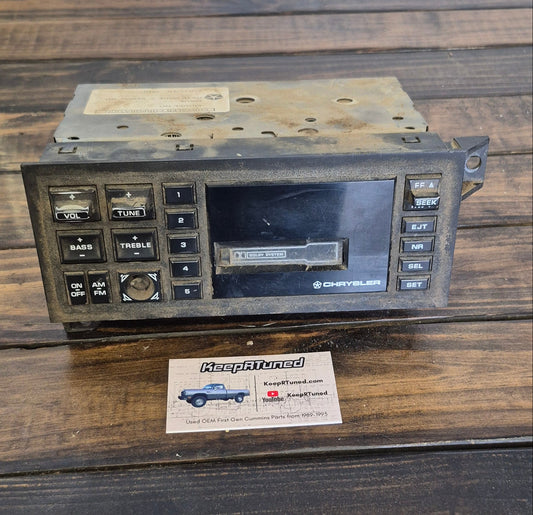 Radio With Tape Player 89-93 Dodge Ram Cummins *Tested Working*