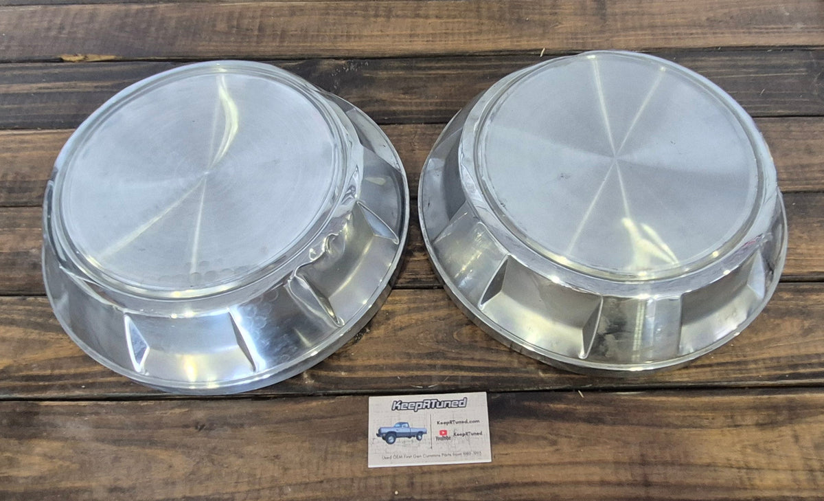 Dog Dish Hub caps 89-90 Dodge Ram 1st Gen Cummins (Set of 2)