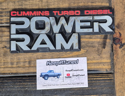 Power Ram Cummins Emblem 89-90 W250 W350 (Single)