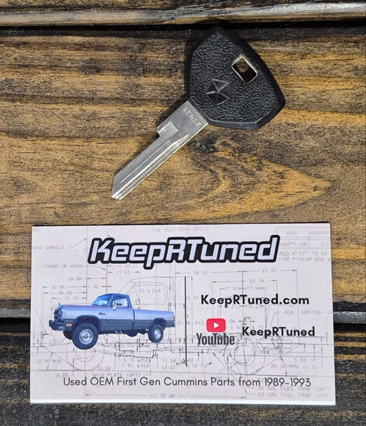 Key Blank NOS All Black 1989 Year Only For Dodge Ram 1st Gen Cummins Key