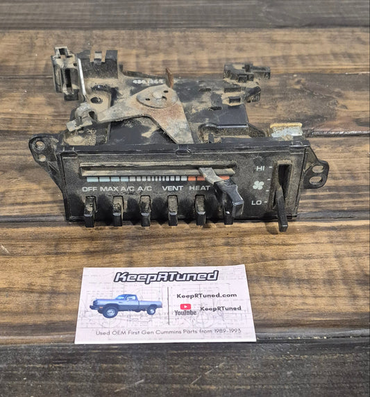 Climate Heat Ac Control 1981-1993 First Gen Cummins (Missing Plastic Handle) Works Great