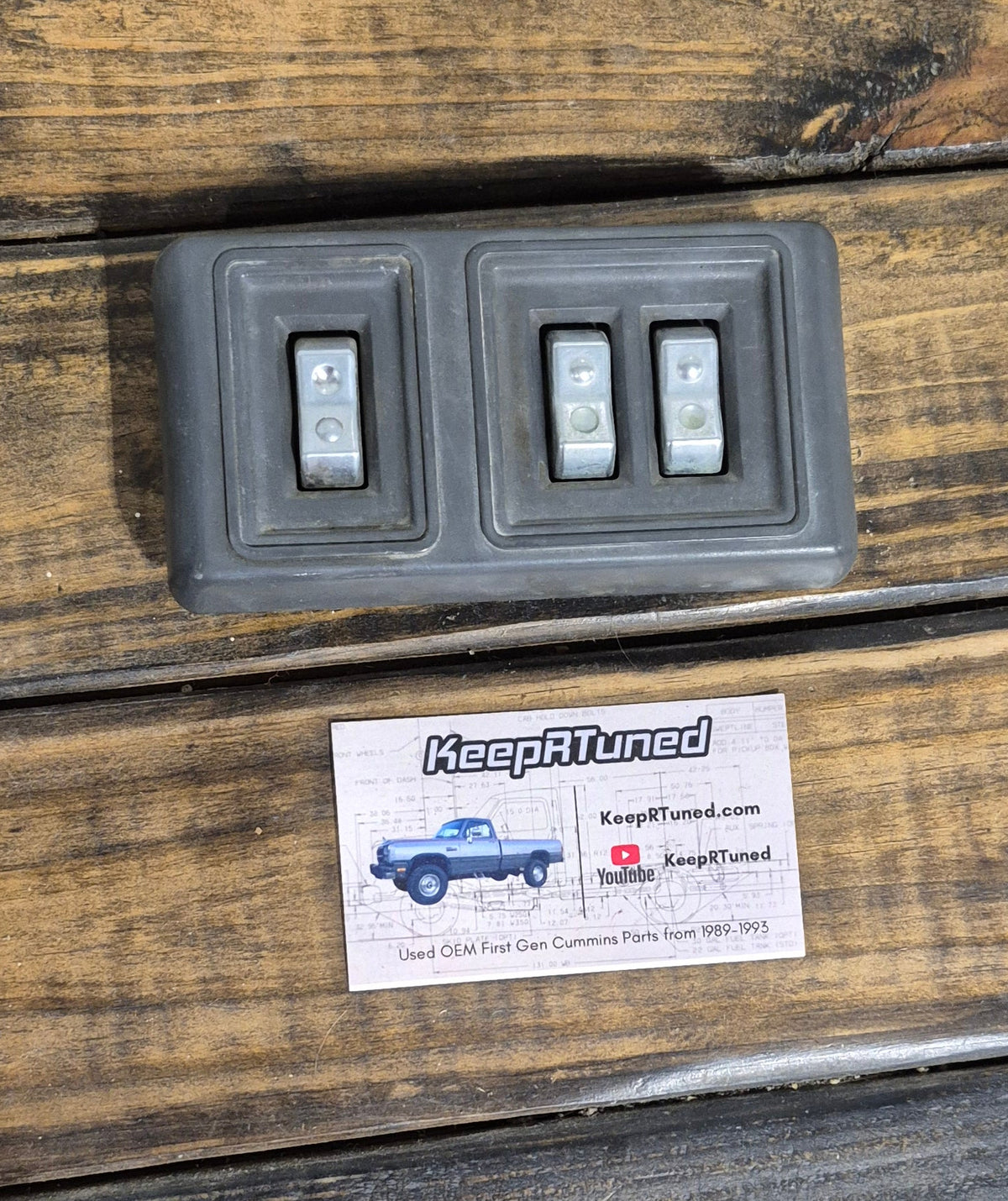 Door Lock Switch / Window Button Bezel + Buttons (Gray - Drivers Side)