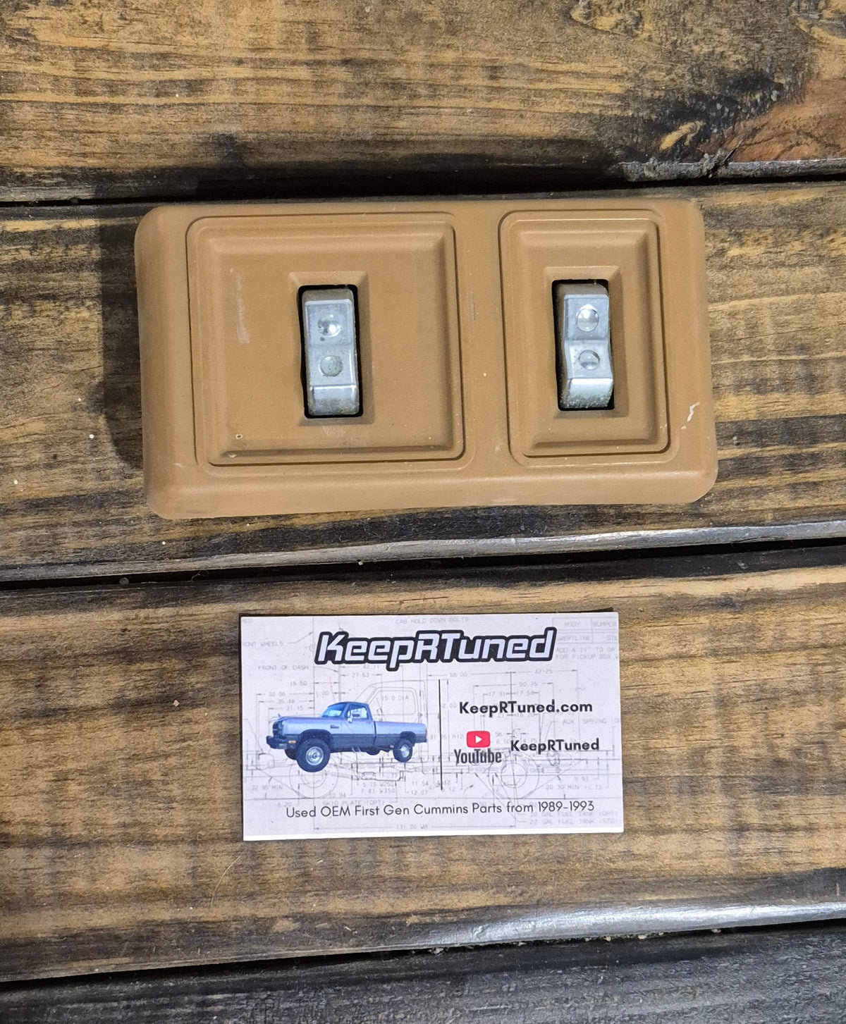 Door Lock Switch / Window Button Bezel + Buttons (Spice Tan - Passenger Side)